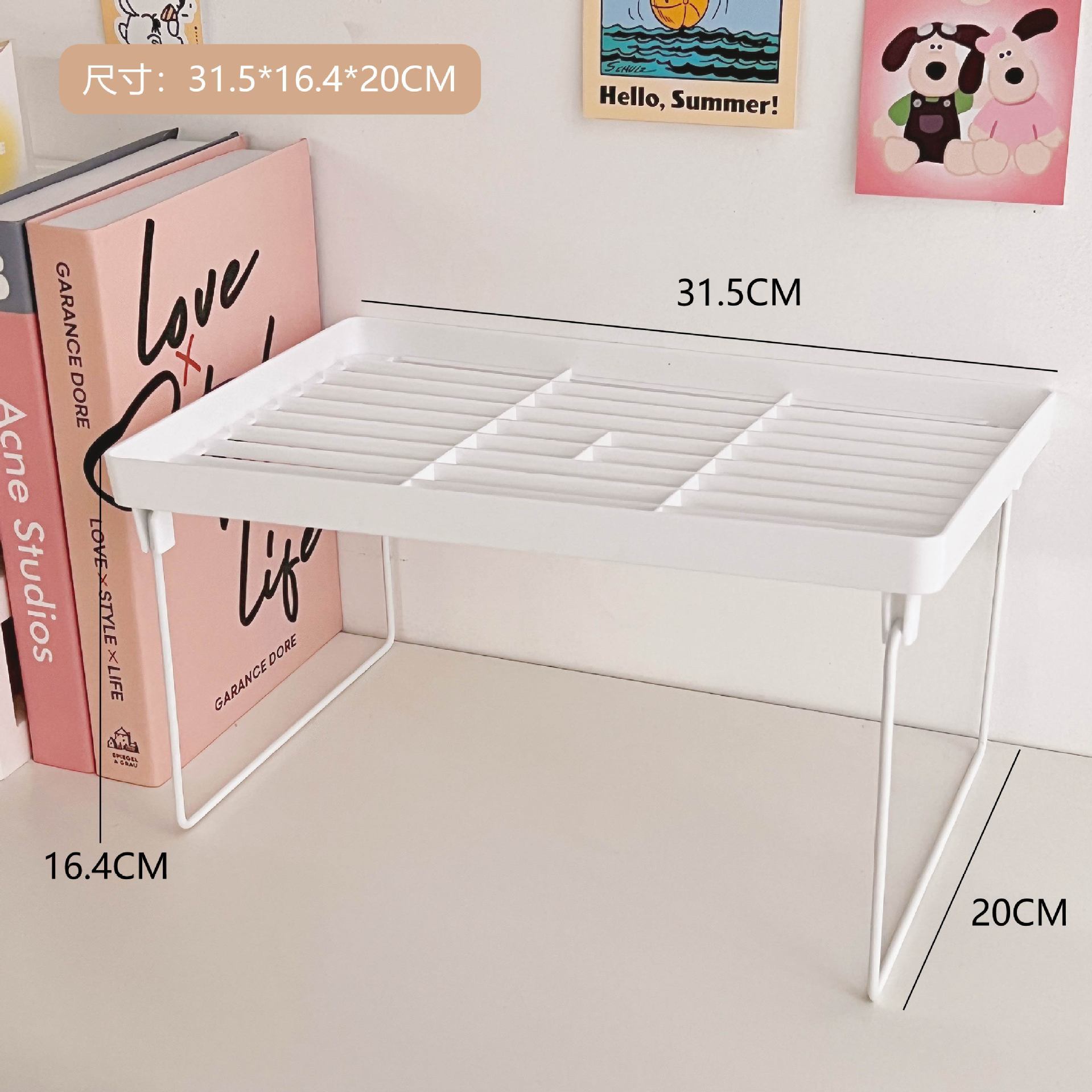 Nuevo ins cosméticos joyería de doble capa plegable de almacenamiento rack simple escritorio del hogar cuarto de baño de almacenamiento en rack de almacenamiento