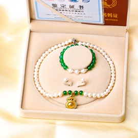 翡翠项饰;翡翠手饰;天然珍珠项饰