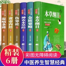 全6册全注全译黄帝内经+本草纲目+伤寒论+金匮要略皇帝内经养生