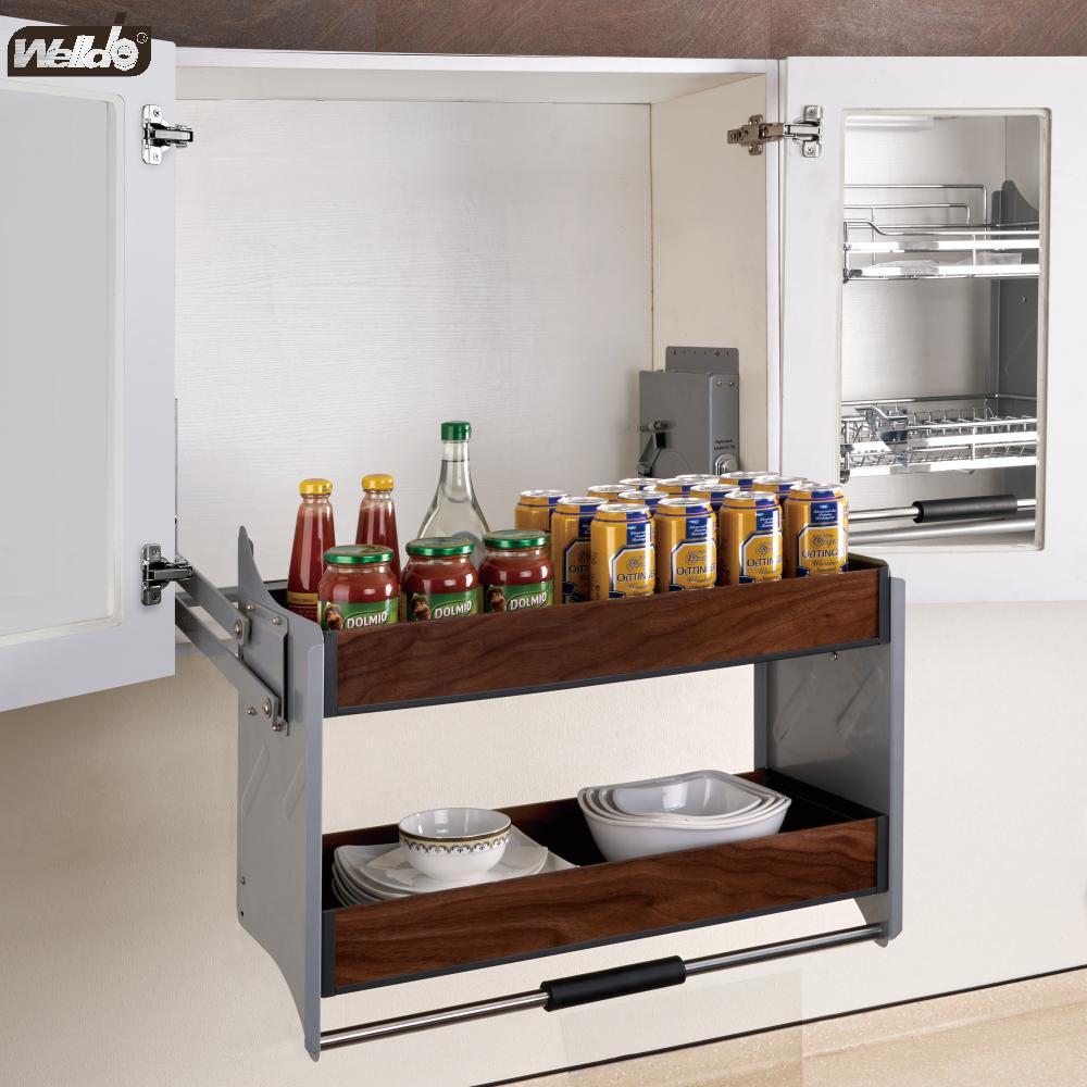 Welldo纬东 厨房吊柜升降机拉篮双层收纳升降机拉篮调味拉篮