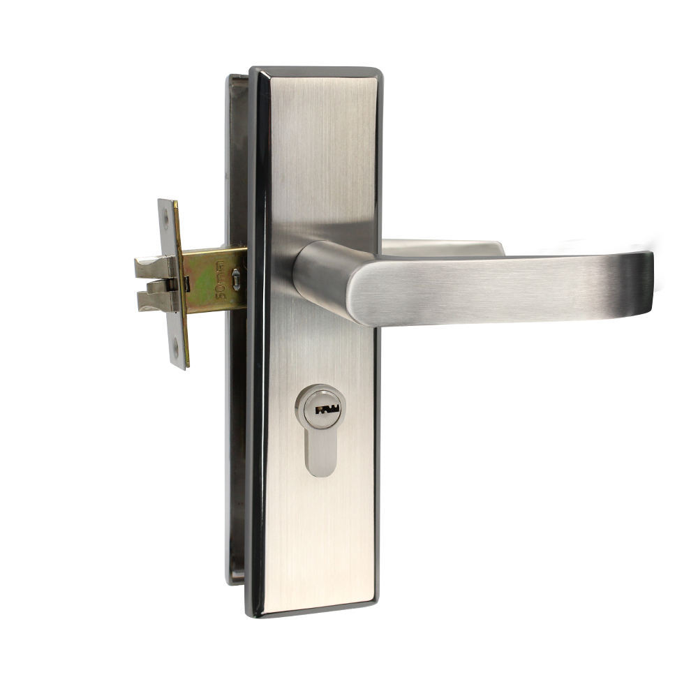 Cerradura de la puerta del dormitorio interior cuarto de baño cerradura de la puerta de madera maciza 304 panel de la puerta de acero inoxidable cerradura Universal