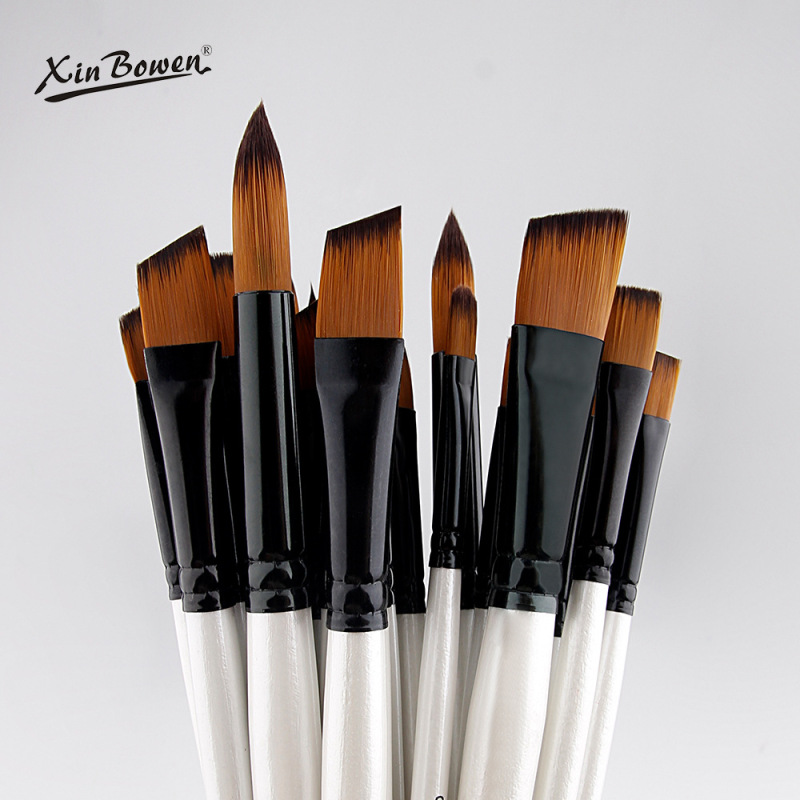 Xinbowen ナイロンブラシアクリルガッシュ水彩油絵ブラシアート学生特別な手描きブラシ卸売|undefined