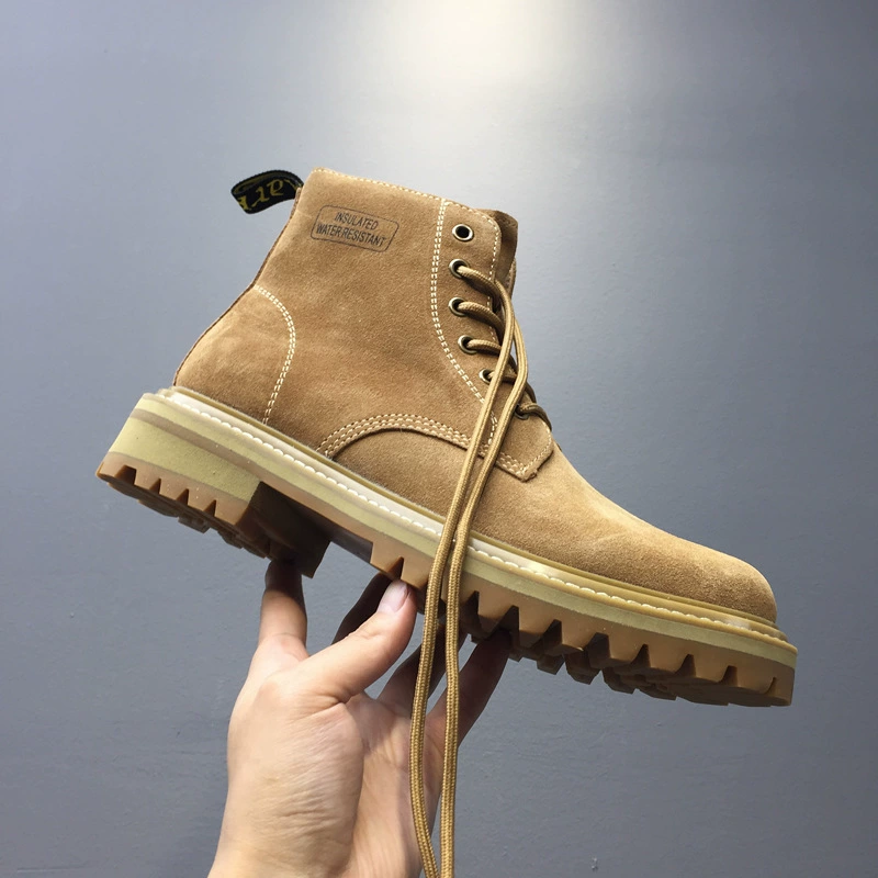 Прямые поставки с фабрики Martin мужские короткие сапоги 2023 осенне-зимние мужские сапоги на молнии из натуральной кожи сапоги из ревеня Комбинезоны на толстой подошве сапоги оптом