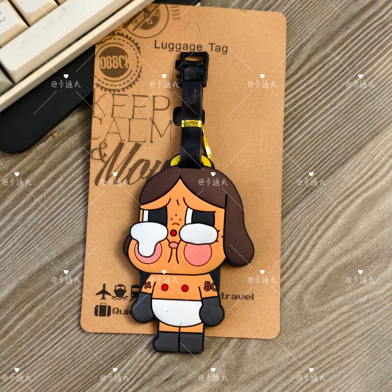crybaby哭娃molly卡通趣味可爱搞怪行李牌旅行托运潮流挂饰吊牌|undefined