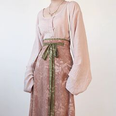 新款见青「拂春」唐制提花显瘦破裙春夏日常汉服女