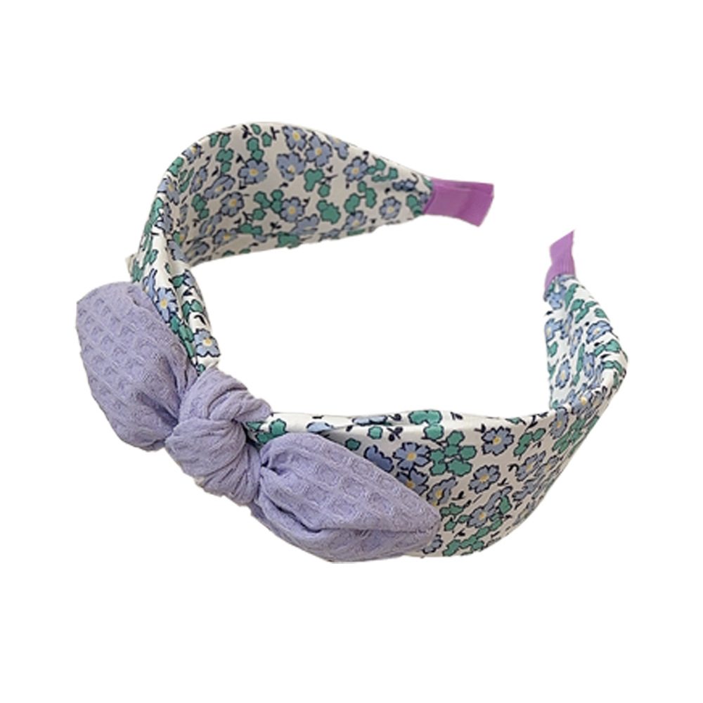 Nuevo 2025 estilo coreano de bordes anchos flores de tela arco de cabeza de banda de la niña sensación antideslizante salir a presionar tarjeta de pelo