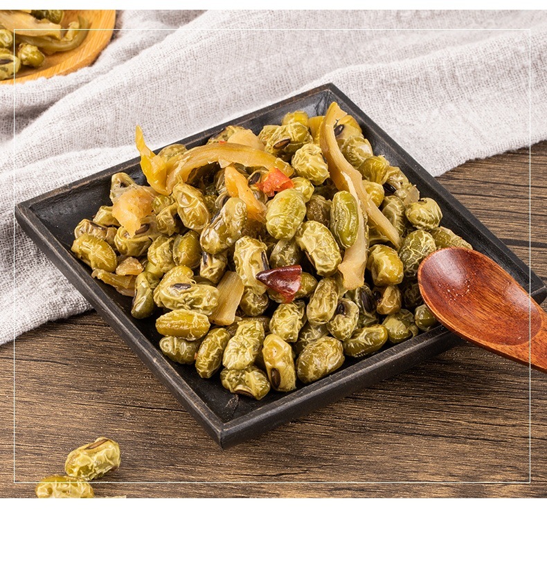 Green Soybean and Bamboo Shoot Snack Mix 500g Ready to Eat Edamame Fava Beans and Dried Bamboo Tips in use