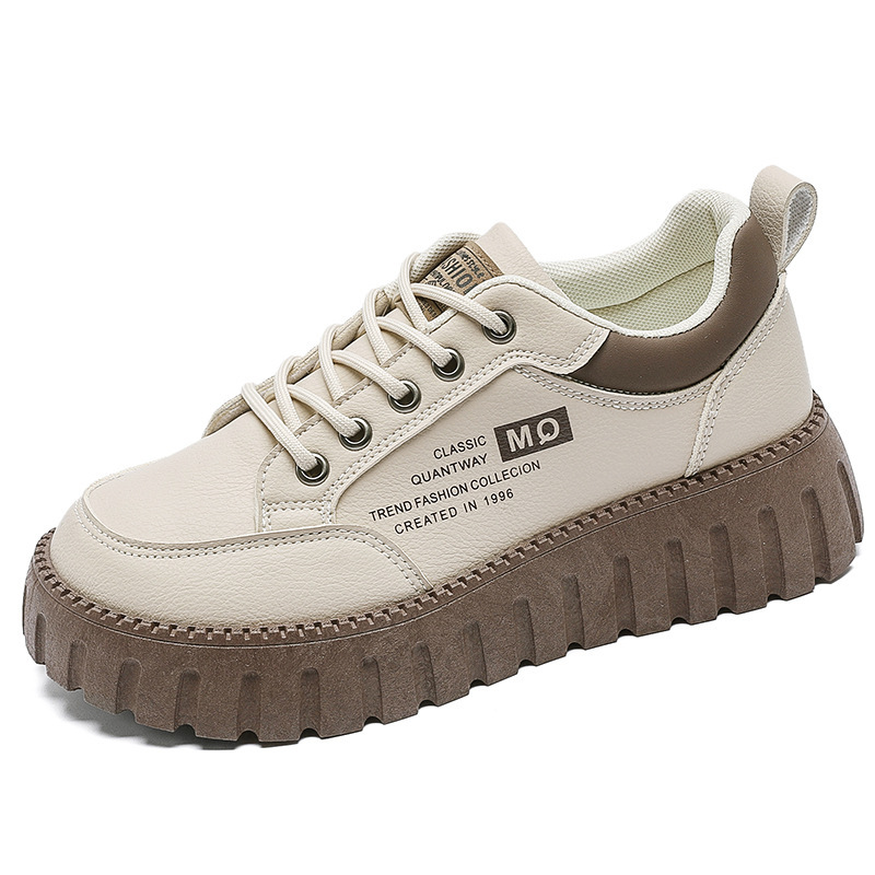 2025 zapatos de mujer de primavera nuevos zapatos blancos transpirables para niños zapatos deportivos de plataforma coreana de todo fósforo zapatos de deporte casuales zapatos de moda image 6