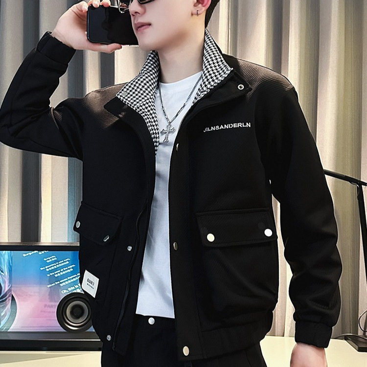 Primavera nueva tendencia de alta gama chaqueta de hombre guapo 2025 moda casual de todo fósforo marca de moda ropa de hombre ins