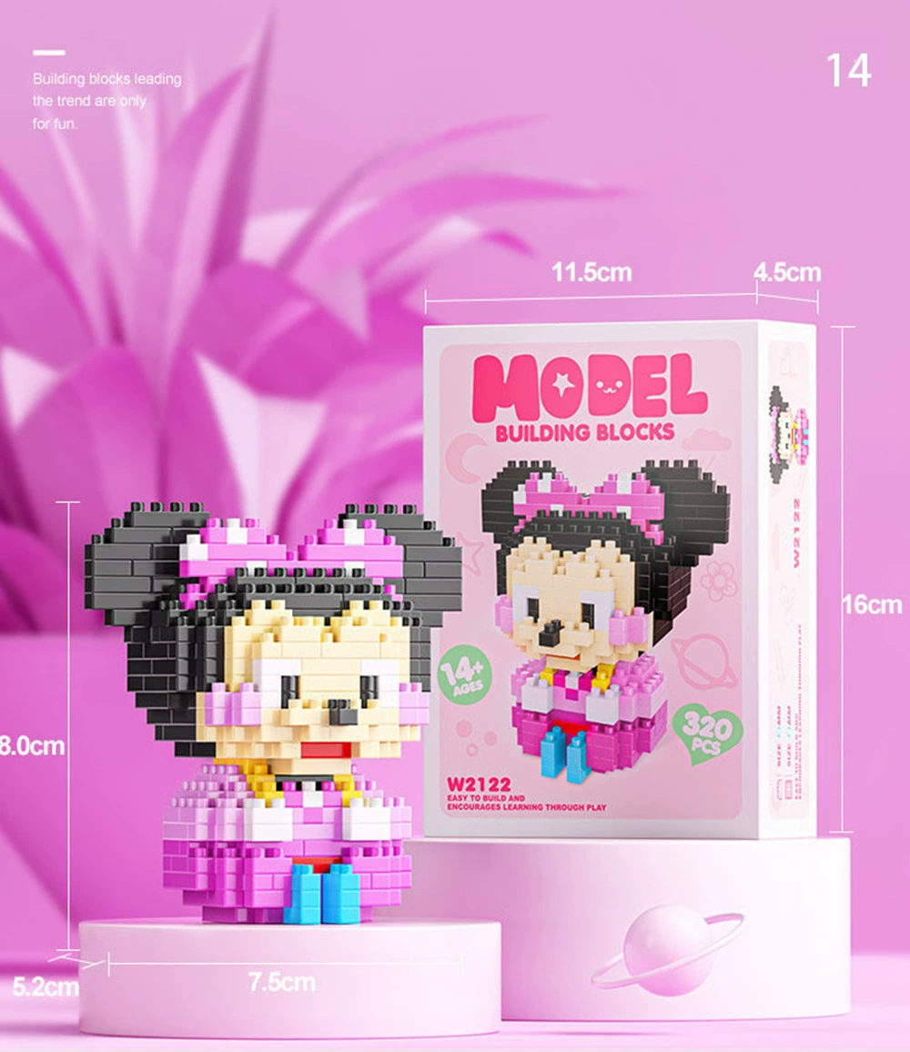 Mini Bricks Cartoon Constructor Set, Sanrio-style Characters, Multiple Models (188–626 pcs)