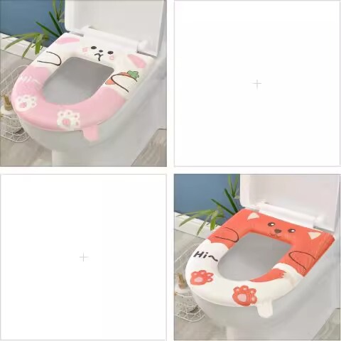 トイレシリコンクッション、オールシーズン万能、防水トイレクッション、家庭用便座クッション、便座カバー、トイレカバー|undefined