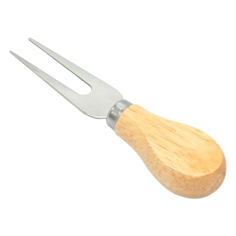 Venta caliente transfronteriza mango de roble queso mantequilla espátula crema queso cuchillo de acero inoxidable tenedor pastel pala pizza herramienta