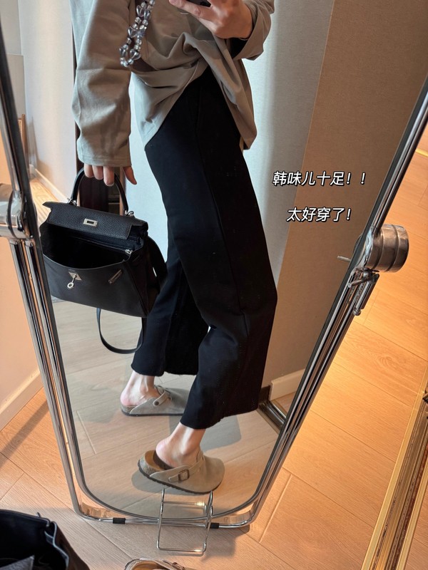 KK830炒鸡大爆款！主推超火毛须边抽绳松紧腰九分裤松弛感休闲裤|undefined