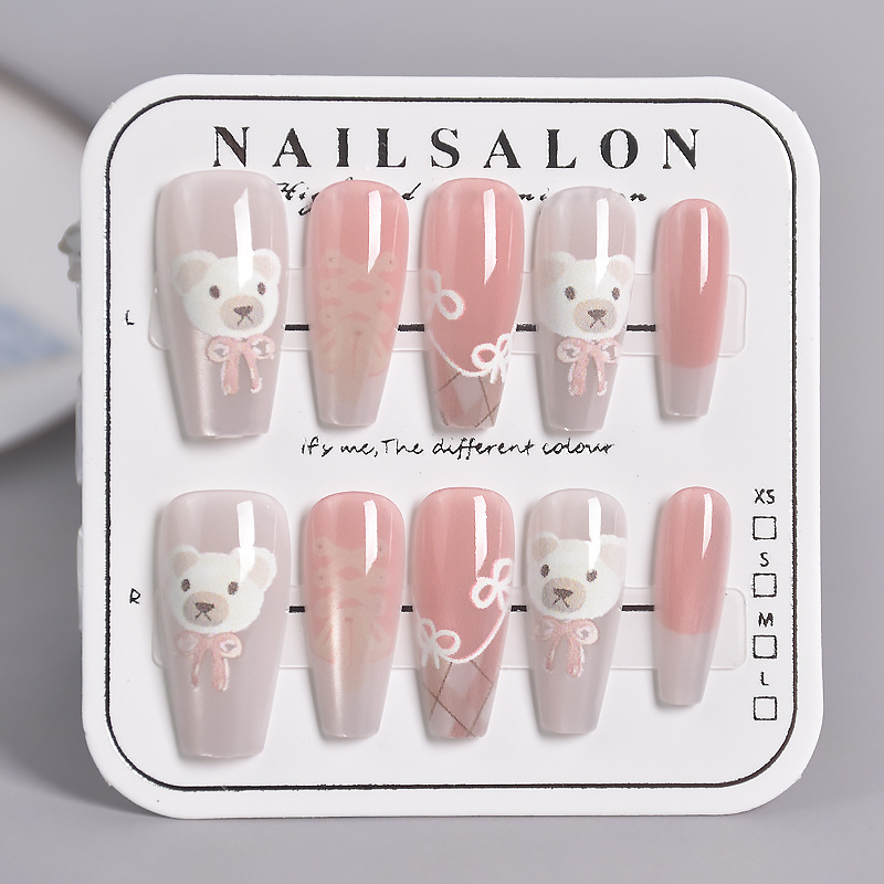 30 piezas de uñas de ojo de gato pegatinas de uñas lindas dibujos animados usar uñas niños usar productos terminados de uñas corto largos estudiantes