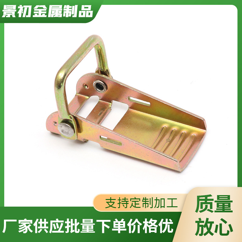 厂家供应 1寸绑带调节扣压扣高强度钢压扣 捆绑带压扣 织带扣