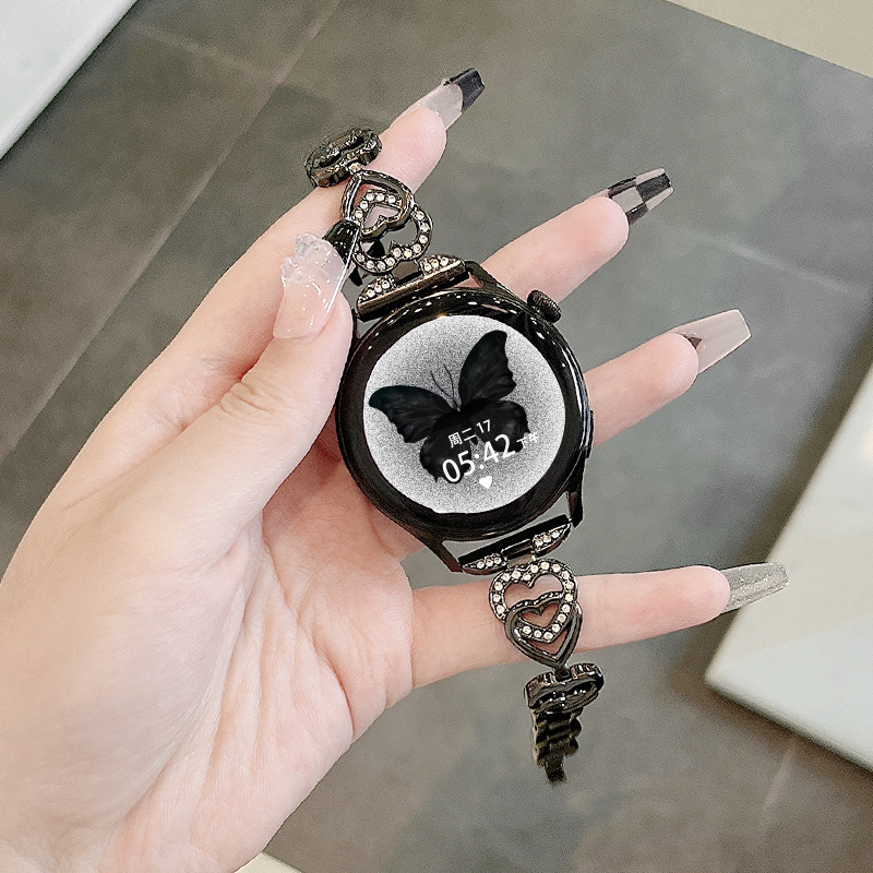 For Samsung Galaxy Watch 3 Activity 2 Huawei Watch GT2 46mm Women's Metal Strap