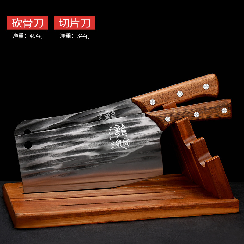 Cuchillo de cocina cuchillo de cocina doméstico forjado hueso cortado Longquan conjunto de cuchillos de cocina acampado al aire libre de acero inoxidable cortar verduras Otros