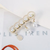 Metal hairgrip from pearl, hairpins with tassels, Korean style, internet celebrity