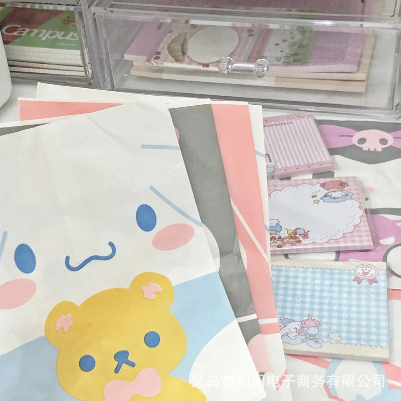 现货卡通图案礼品纸袋烘培小物件收纳袋少女心零食自封包装袋软萌