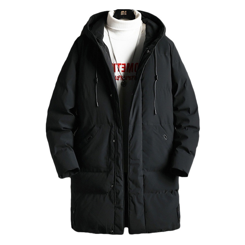 Juventud más tamaño engrosado cálido abrigo de algodón acolchado resistente al frío para hombres