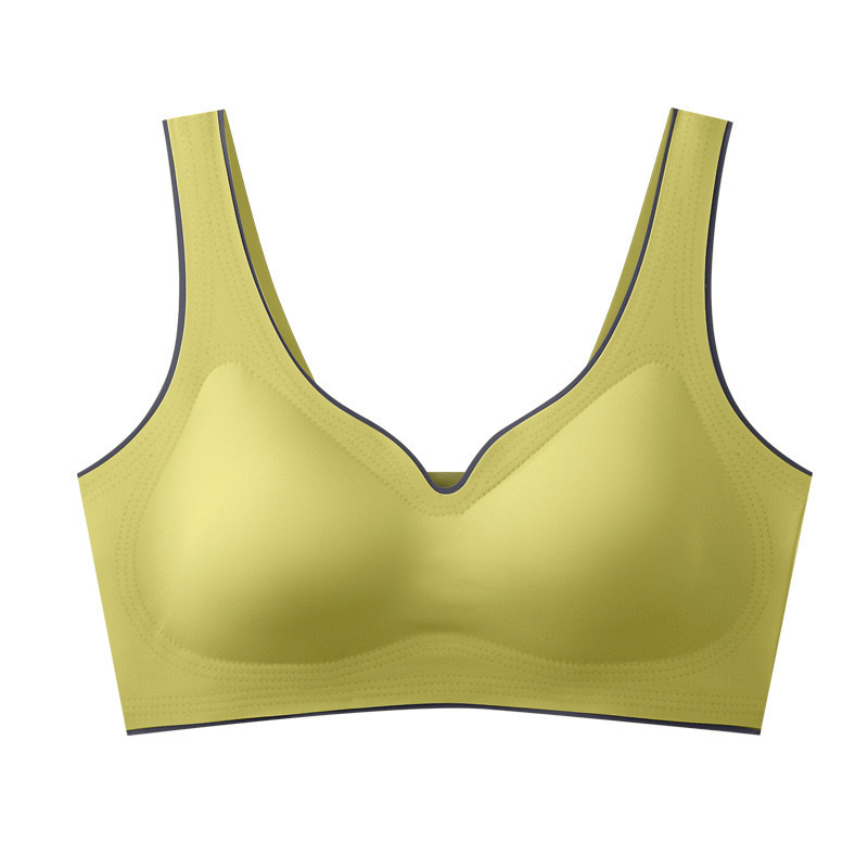 Lingería de látex tailandés de mujeres sin marcas deportivas belleza de espalda sin anillo de acero pechos pequeños colapse pecho chaleco tipo sostén de sueño image 12