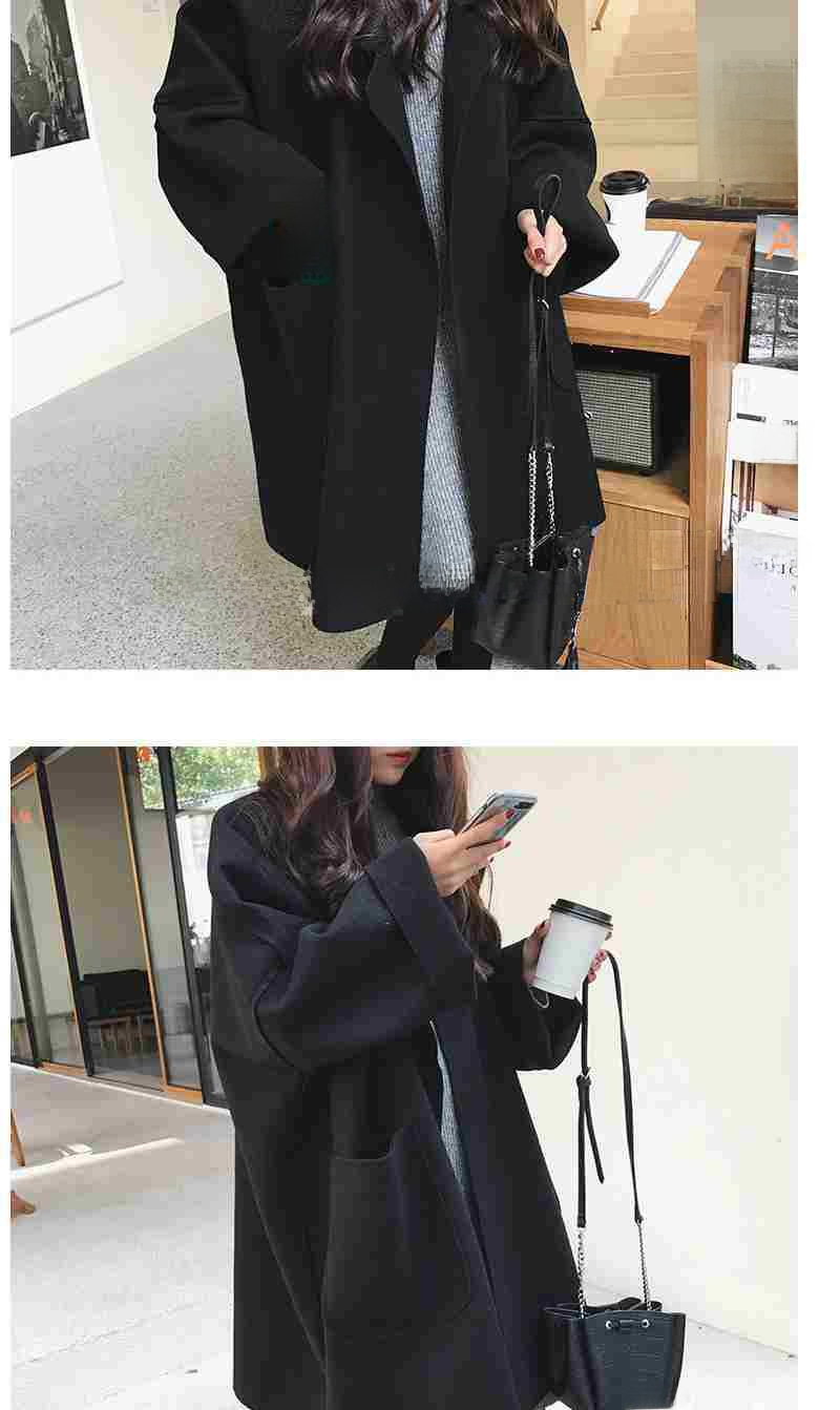2021 Neue Herbst- und Winterjacke für Damen aus Wollstoff, Studentin im koreanischen Stil, mittellang, große Größe, lockerer Umhang, Hepburn-Mode_voghion.com