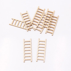 Dollhouse 娃娃屋迷你木質小梯子 園藝盆栽造景擺件 DIY 拍攝道具