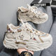 Men's Shoes Spring Sports Breathable Cloth-covered Casual Running Height-raising Thick-soled Green Big-head Street-fried Dad Ins Trendy Shoes