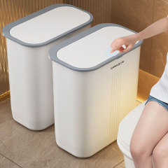 浴室用ゴミ箱 家庭用トイレ用 大型 蓋付 高見え蓋付 厚みのある狭いプッシュ式ゴミ箱