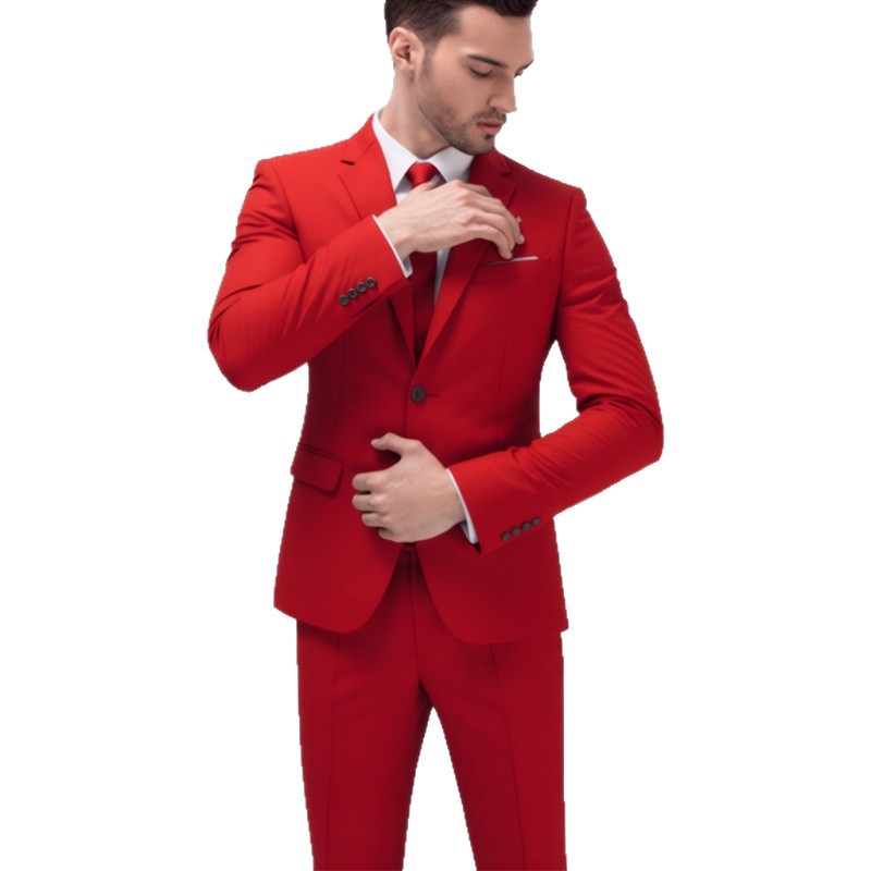 Abito da sposo da uomo 2025, vestibilità slim fit, casual da lavoro, tre pezzi, taglie forti_voghion.com