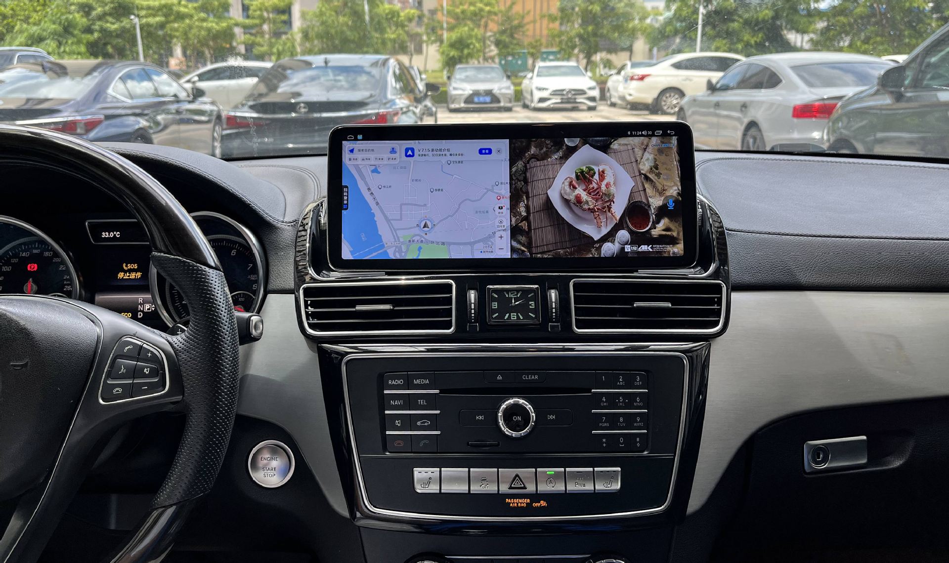 Suitable for Mercedes-Benz GLE-GLS 15-22 models: LCD instrument cluster, central control, smart in-car navigation screen, and dual-screen system