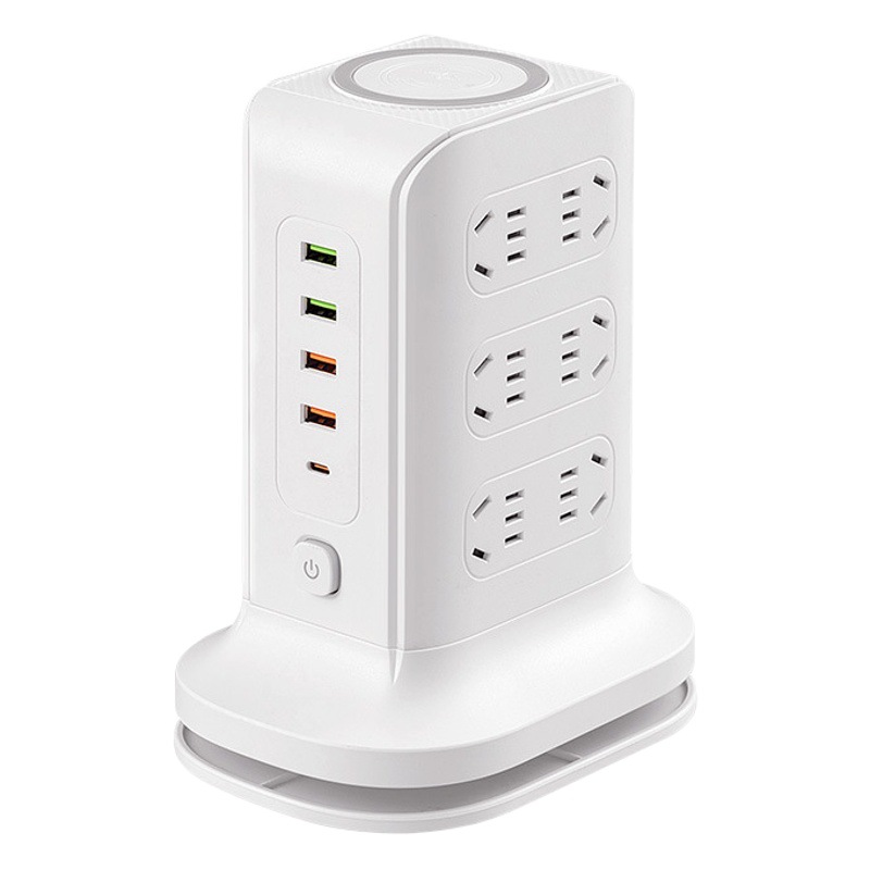 Toma de carga inalámbrica tridimensional con carga rápida USB hogar estudiante dormitorio enchufe tablero poroso multifunción enchufe