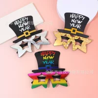 Вечеринка в канун Нового года Весёлые очки Новогодние очки с пентаграммой HAPPY NEW YEAR Солнцезащитные очки