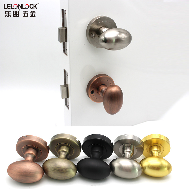 Cerradura de puerta invisible unilateral de puerta interior sin llave doméstica universal cerradura de huevo de ganso de aleación de zinc se puede personalizar cerradura de doble cara