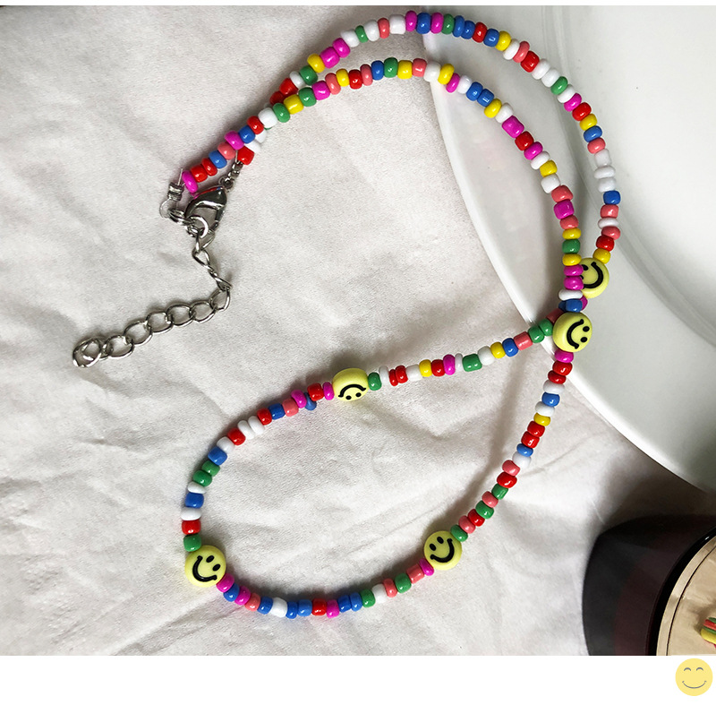 مجوهرات جديدة بوهو قلادة حبة ملونة مصنوعة يدويا أنثى display picture 2
