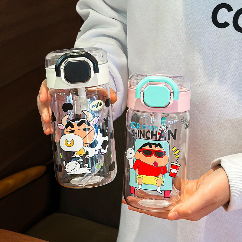 2025 nuevo lápiz pequeño nuevo vidrio tazas resistentes a altas temperaturas de alta calidad de la taza de paja de las niñas tazas de estudiantes portátiles lindas