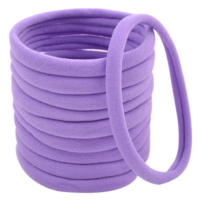 European and American Candy Color Hair Ring Fashion Nylon Traceless Children's Elastic Hair Rope Skin Color Hair Band Simple Hair Rope 267