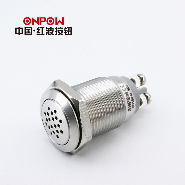 GQ16B-M/S连续声蜂鸣器ONPOW红波按钮开关 GQ16B-JM间断声蜂鸣