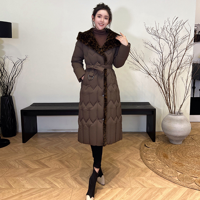 La moda coreana transfronteriza engrosada y delgada ropa de algodón encapuchada caliente otoño y invierno mujer delgada tamaño grande con chaqueta L - 7XL image 3