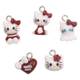Wholesale mixed Kitty cat pendant jewelry diamond cute stars bow tie ins new cream glue accessories
