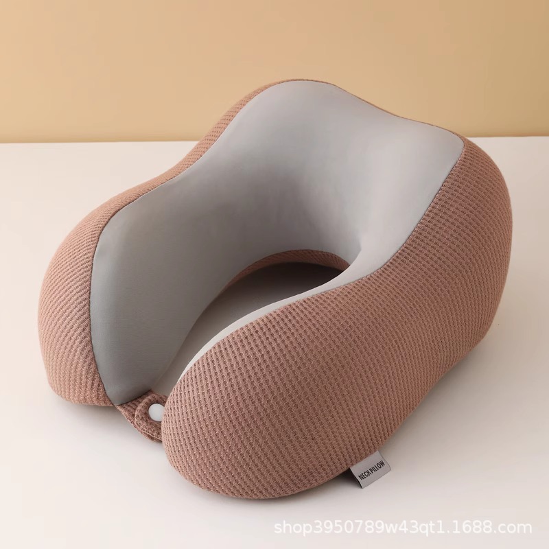 Waffle-Gu almohada de cuello almohada de cuello almohada de memoria almohada de cuello almohada de algodón para estudiantes viajar para dormir almohada en forma de U almohada cervical para dormir lateral