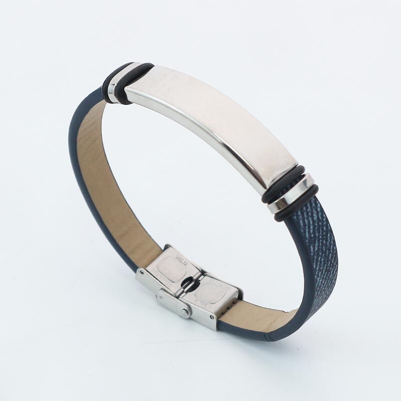 Cross-Border New Style Cowhide Woven Stainless Steel DIY Personalized Custom Bracelet Retro Engravable Bracelet Cross-Border New Style Cowhide Woven Stainless Steel DIY Personalized Custom Bracelet Retro Engravable Bracelet