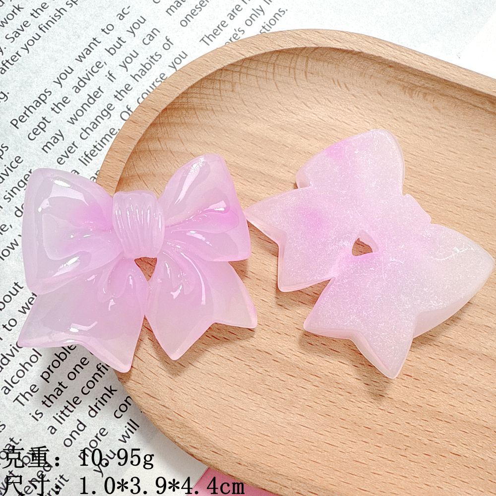 大きな花のグラデーションの蝶ネクタイの樹脂部品のクリームゴムdiyの髪のひものヘアピンのコップの靴のボタンの収納箱のペンダント