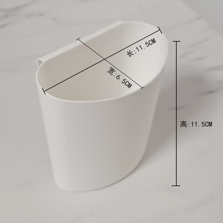 Pequeño carrito de almacenamiento en rack pegatinas pequeña cesta colgante cesta de almacenamiento cocina vajilla misceláneas pequeño cubo colgante de plástico de escritorio bote de basura