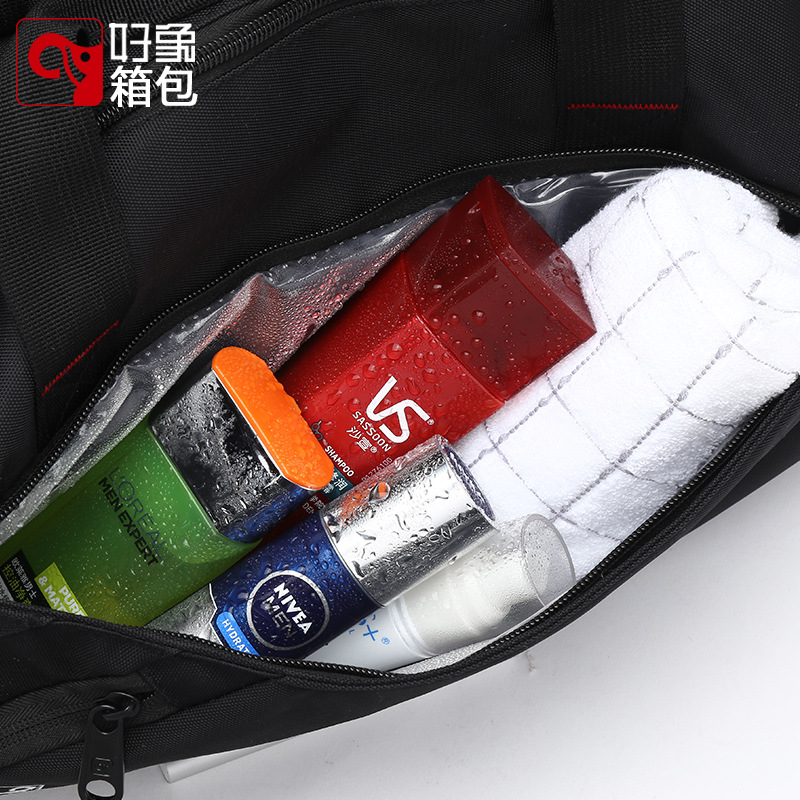 Parece que bolsa de fitness de comercio exterior separación húmeda y seca almacén de zapatos independiente bolsa de fitness deportiva de gran capacidad impermeable bolsa de viaje al aire libre