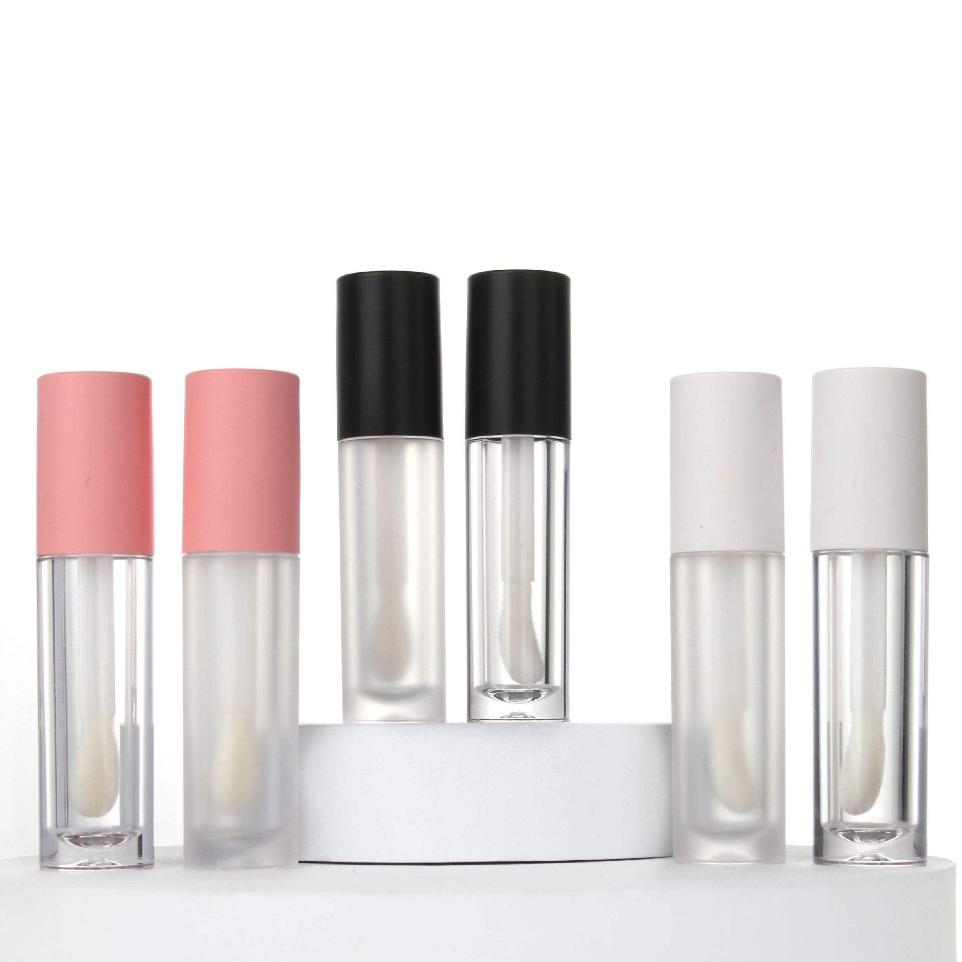 Spot 5ml polvo transparente mate lipstick tubo de cepillo grueso esmalte labial botella vacía material de embalaje cosmético