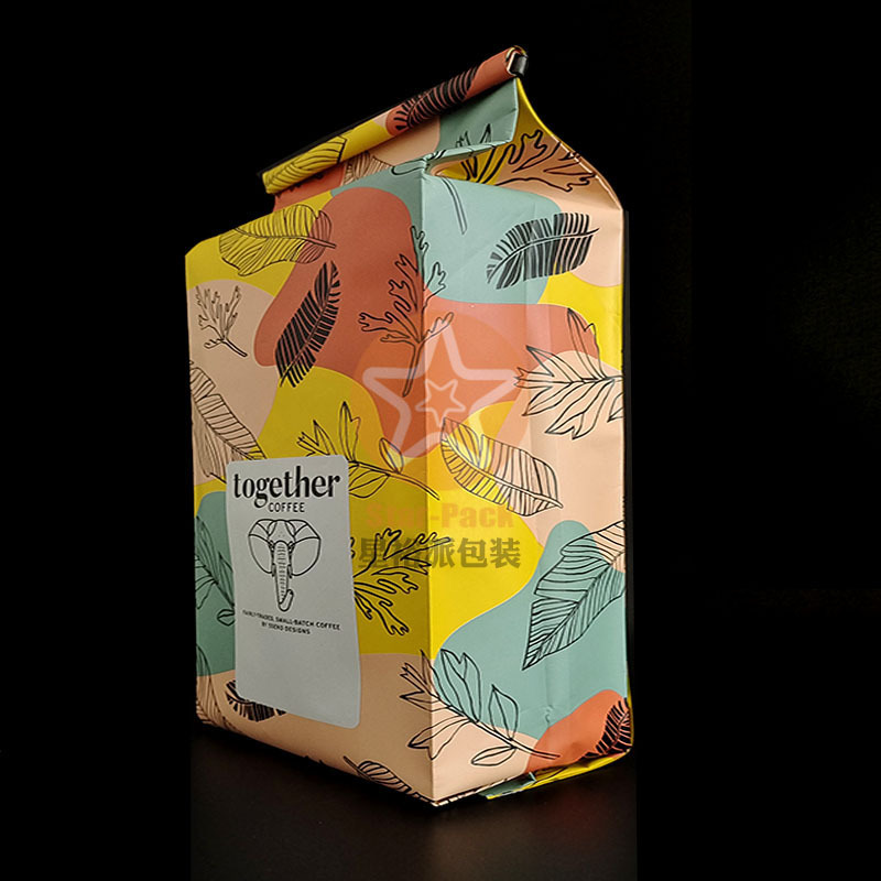 新款1千克哑光镀铝自立卷边封口咖啡袋 小批量定购创意纯铝咖啡袋