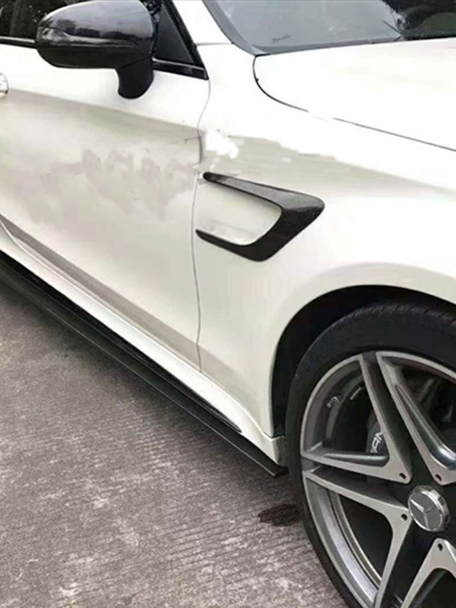 Suitable for Mercedes-Benz C- class W205 carbon fiber leaf plate air outlet to double door sports side air outlet decoration