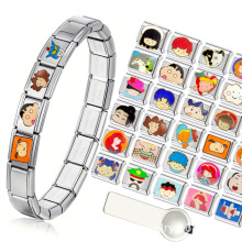 不锈钢意大利模块手链 儿童卡通头像白雪公主模块手工配件DIY饰品