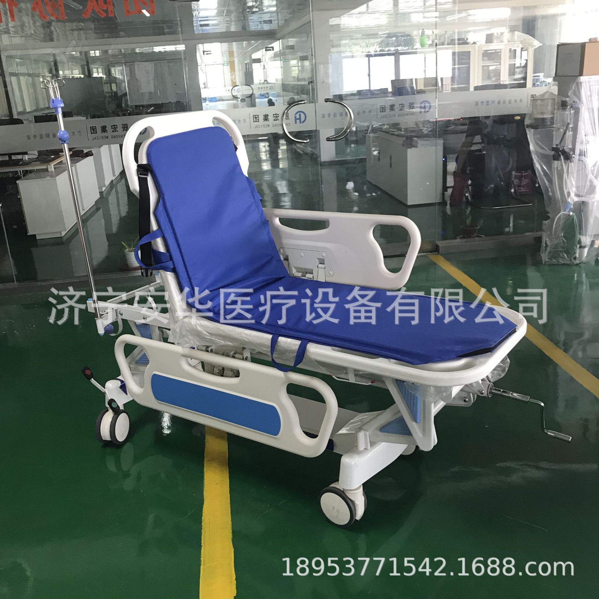医用急诊病人转运床两大加厚ABS护栏可调起背病房用胃镜检查床
